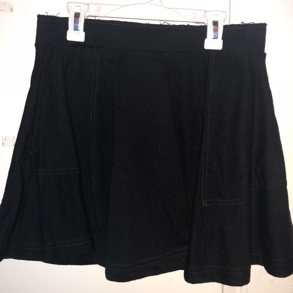 Distressed Free People Cloth Black Skirt